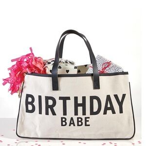 “Birthday Babe” Canvas Tote